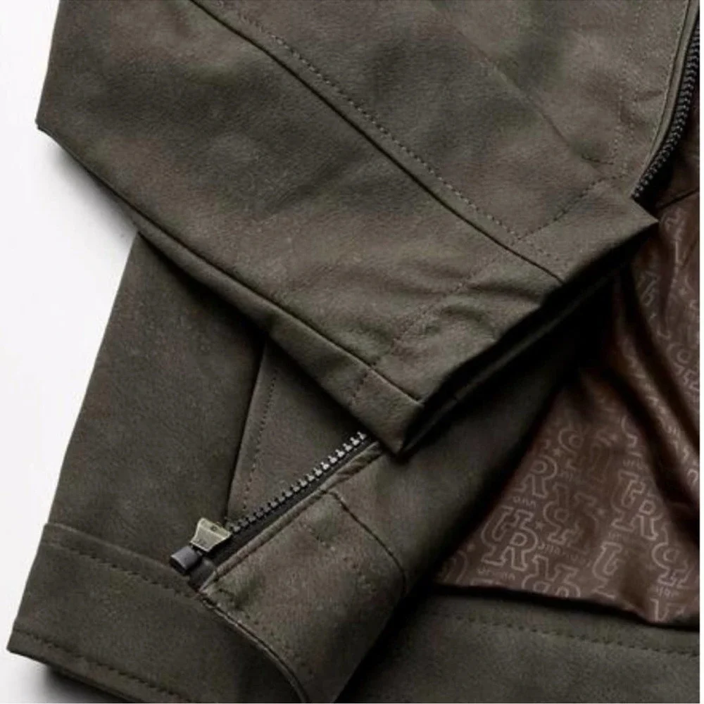 Urban Republic Kids Faux Leather Moto Biker Jacket Full Zip Gray XL‎ (18/20)